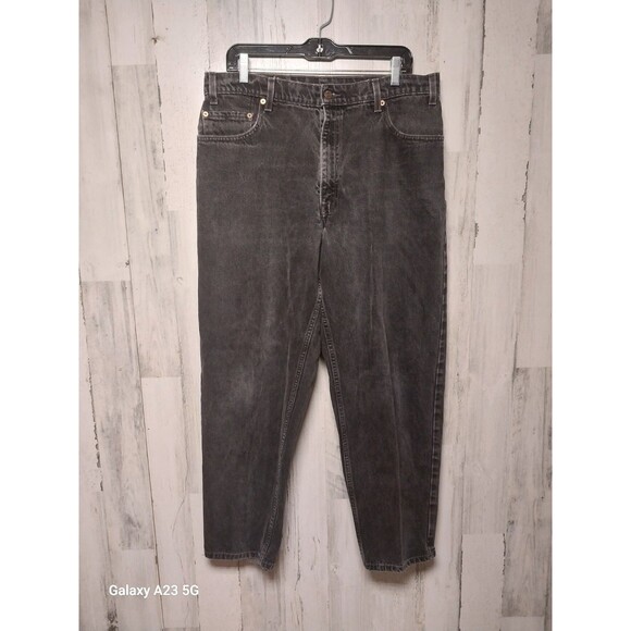 Levi's 560 Loose Fit Tapered Leg Size 36x30 Black 90s Distressed - Picture 1 of 6